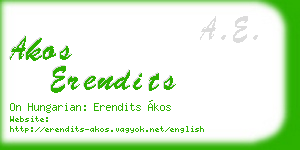 akos erendits business card