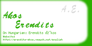 akos erendits business card